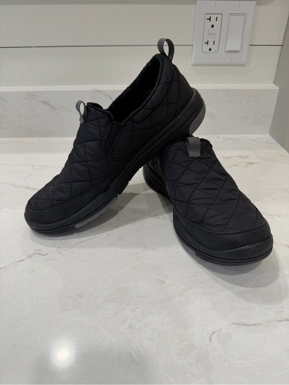 Ryka Quilted Slip-On Loafers in Black